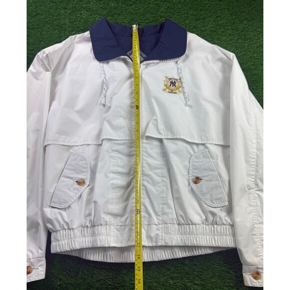 Vintage GEAR for Sports New York Yankees Jacket XXL White Navy Made in Korea - Picture 8 of 10
